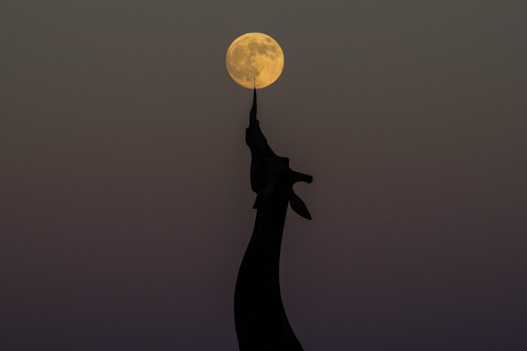 APTOPIX Supermoon Texas
